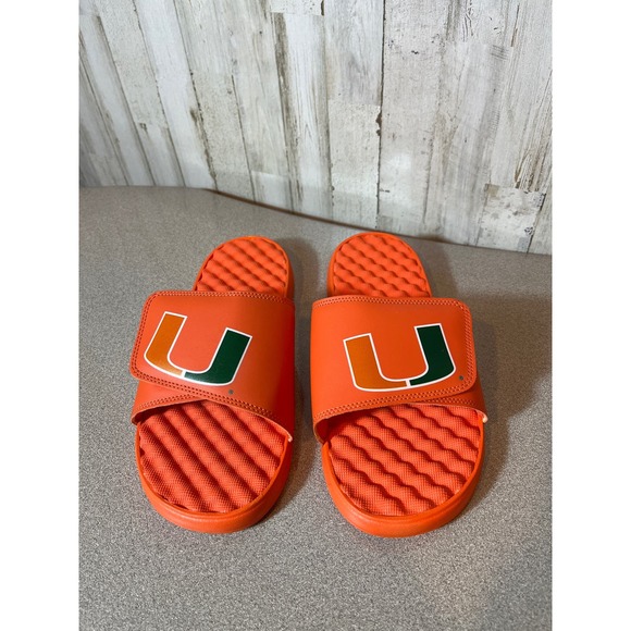 Islide Miami Hurricane ISlide Distressed Sandal - Orange‎ - Size 10 NWT - Picture 1 of 4
